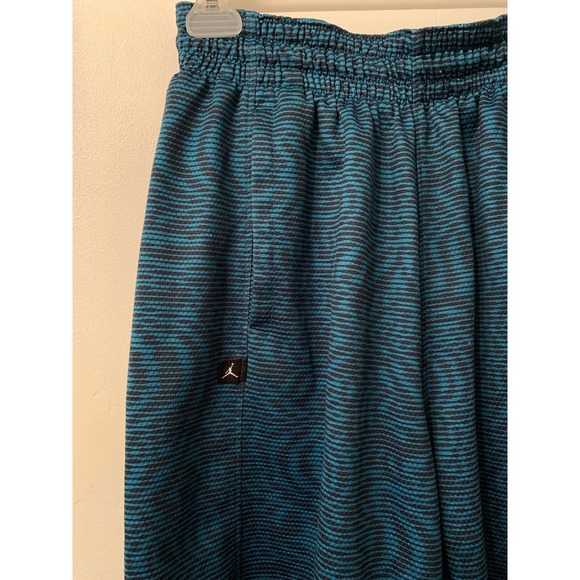 Nike Jordan Basketball Shorts Dri Fit Blue Geometric Mens S Training Jumpman - Picture 2 of 11